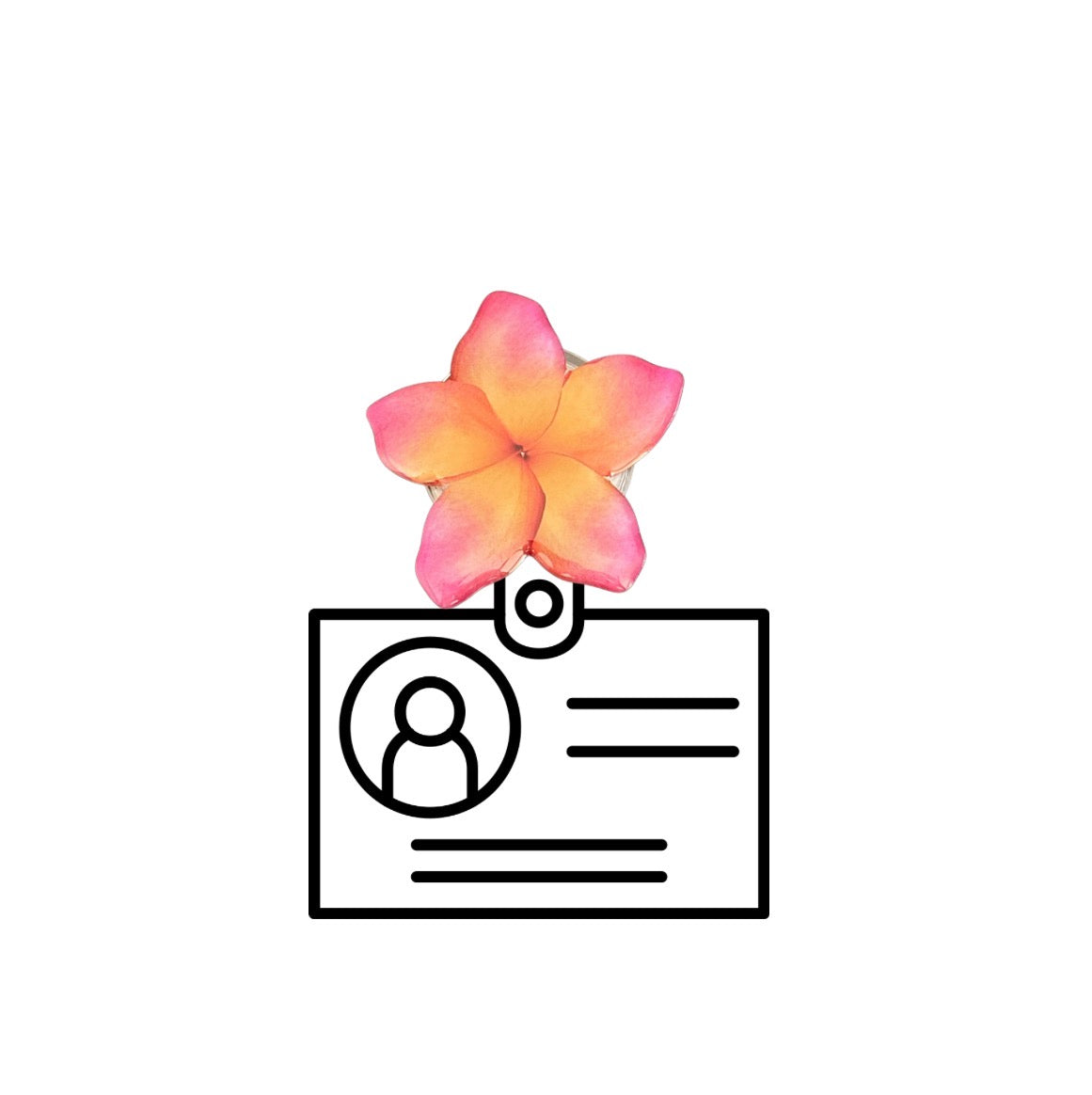 PLUMERIA PHONE GRIP OR BADGE HOLDER (COMES IN THREE COLORS)