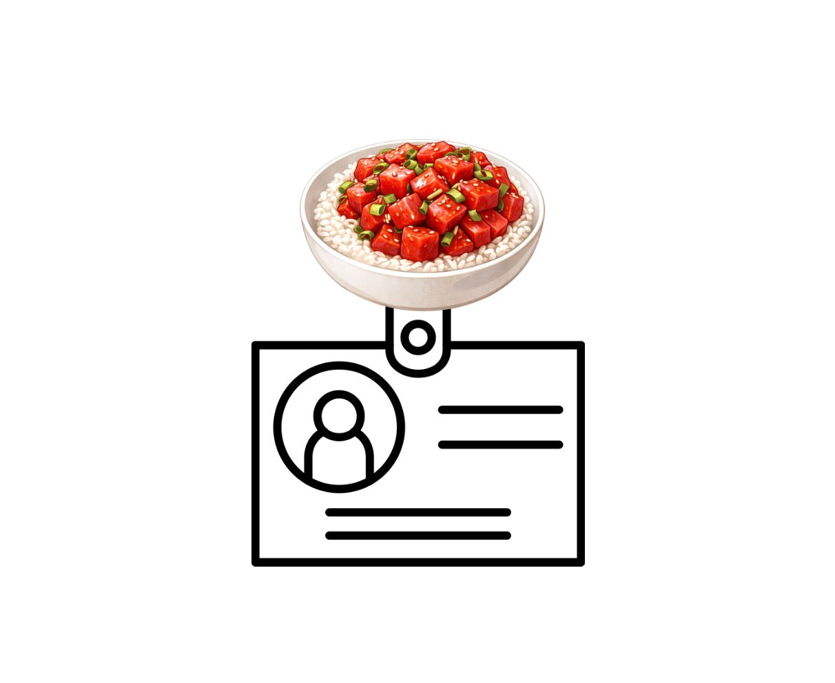 POKE BOWL PHONE GRIP & ID BADGE HOLDER