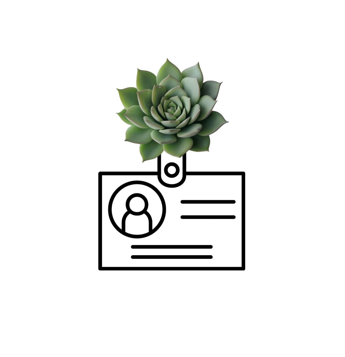SUCCULENT PHONE GRIP OR ID BADGE HOLDER