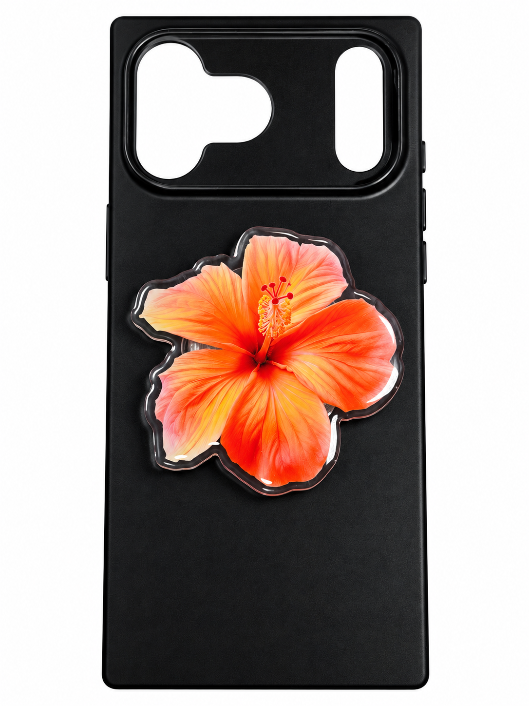 HIBISCUS PHONE GRIP OR BADGE HOLDER (COMES IN MORE COLORS)