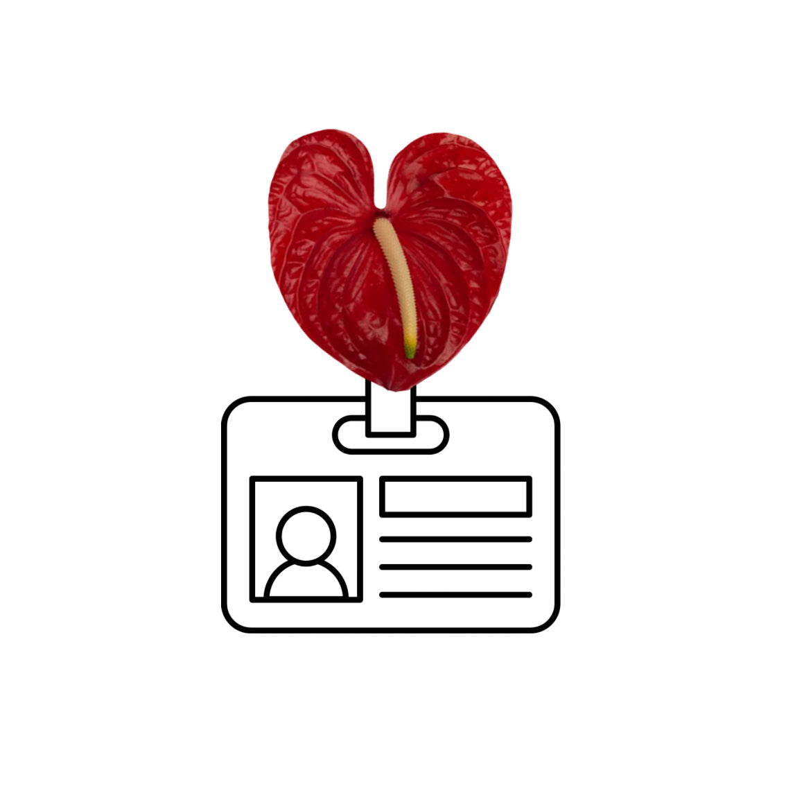 ANTHURIUM PHONE GRIP OR BADGE HOLDER ( COMES IN TWO COLORS)