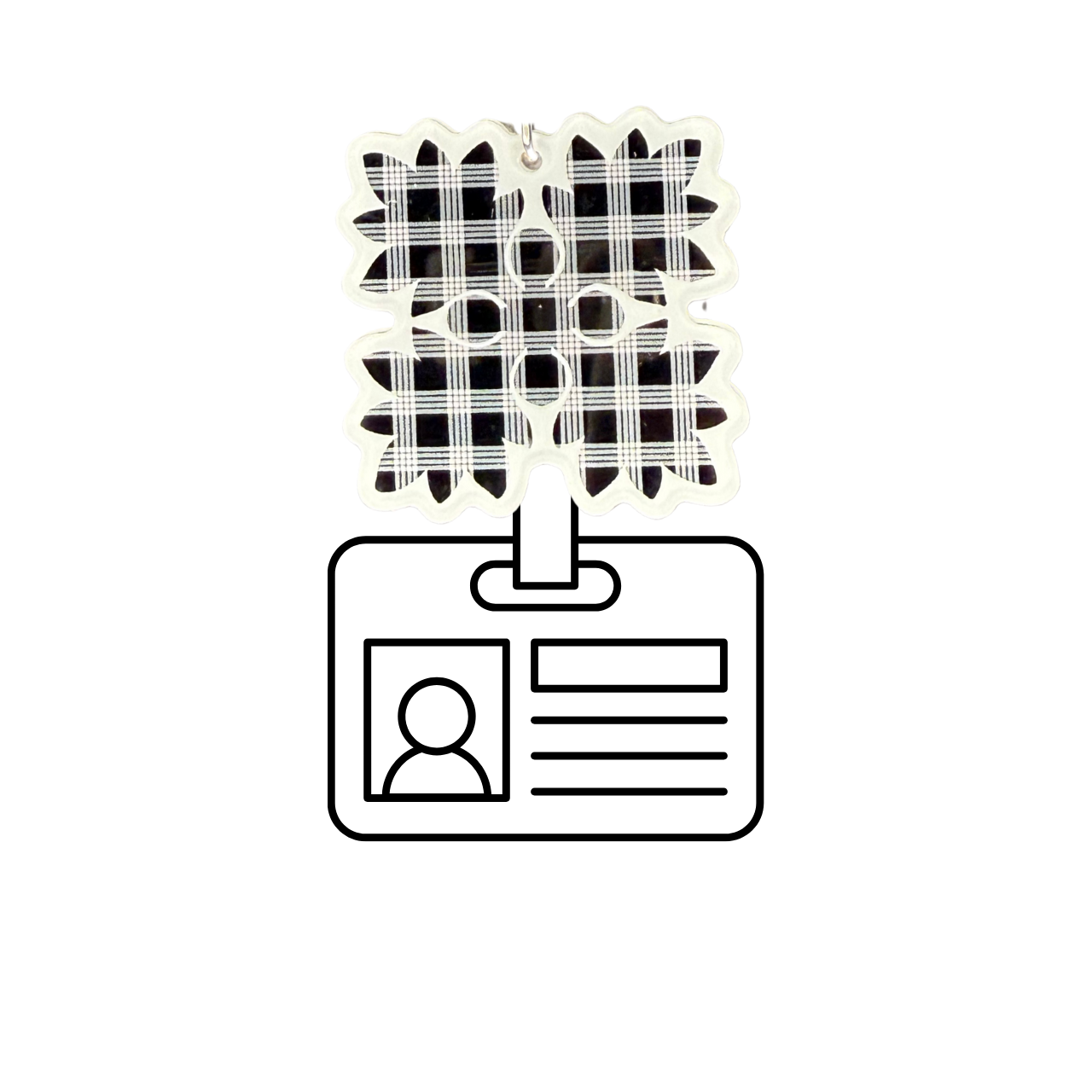 HAWAIIAN QUILT PALAKA PATTERN PHONE GRIP OR BADGE HOLDER
