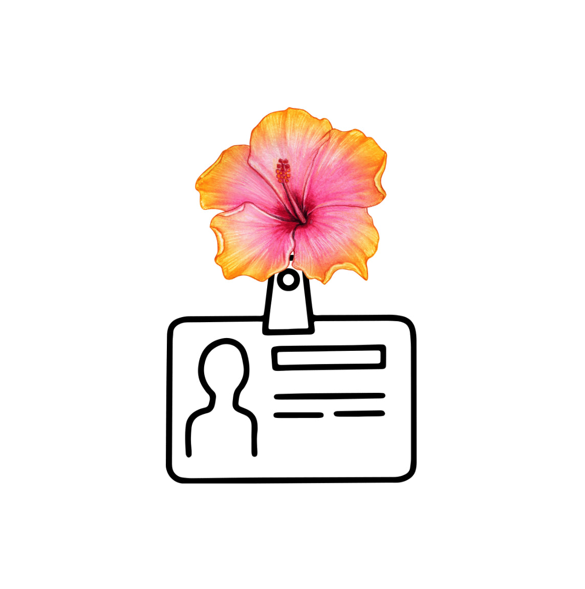 HIBISCUS PHONE GRIP OR BADGE HOLDER (COMES IN MORE COLORS)