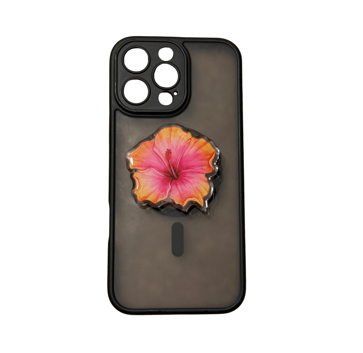 HIBISCUS PHONE GRIP OR BADGE HOLDER (COMES IN MORE COLORS)