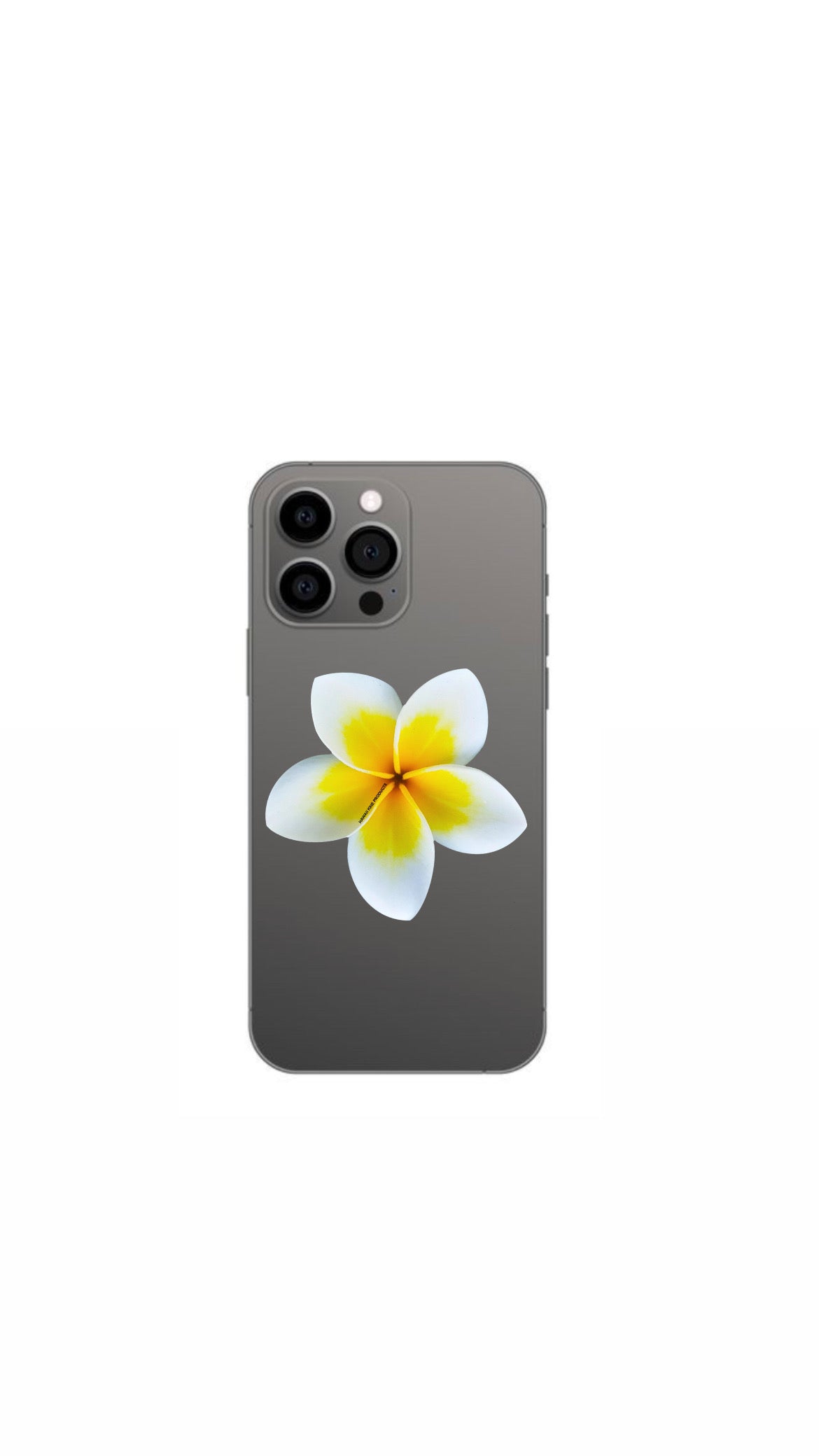PLUMERIA PHONE GRIP OR BADGE HOLDER (COMES IN THREE COLORS)