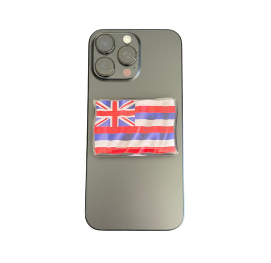 HAWAIIAN FLAG PHONE GRIP OR BADGE HOLDER