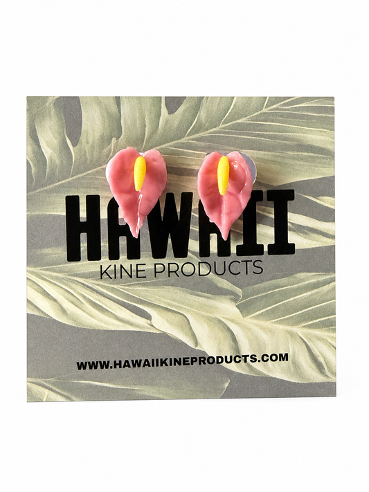 KOKE’E ANTHURIUM MINI STUD EARRING