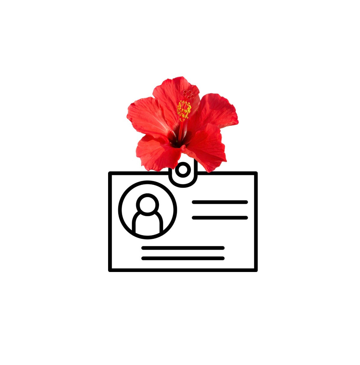 HIBISCUS PHONE GRIP OR BADGE HOLDER (COMES IN MORE COLORS)