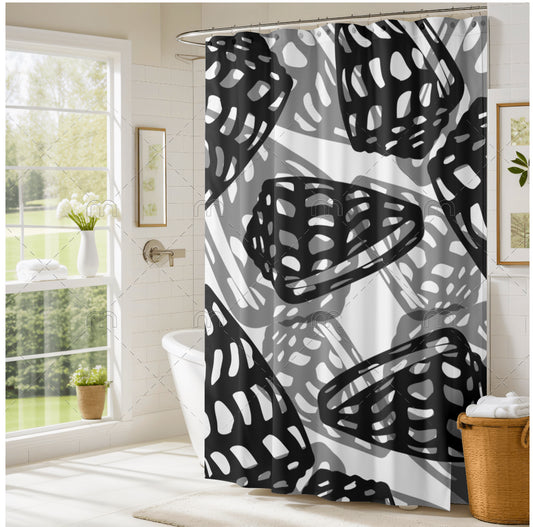 HEBREW CONE SHELL SHOWER CURTAIN