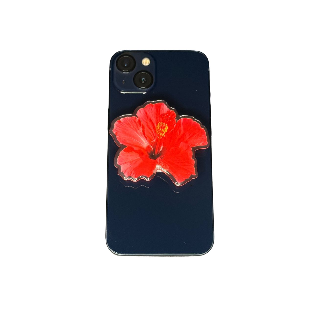 HIBISCUS PHONE GRIP OR BADGE HOLDER (COMES IN MORE COLORS)
