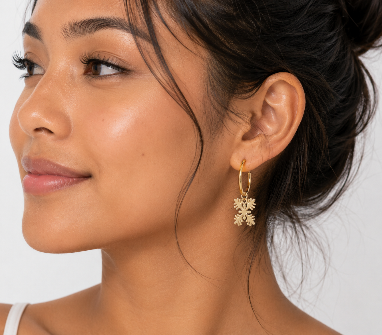 HAWAIIAN QUILT MINI HOOP EARRINGS