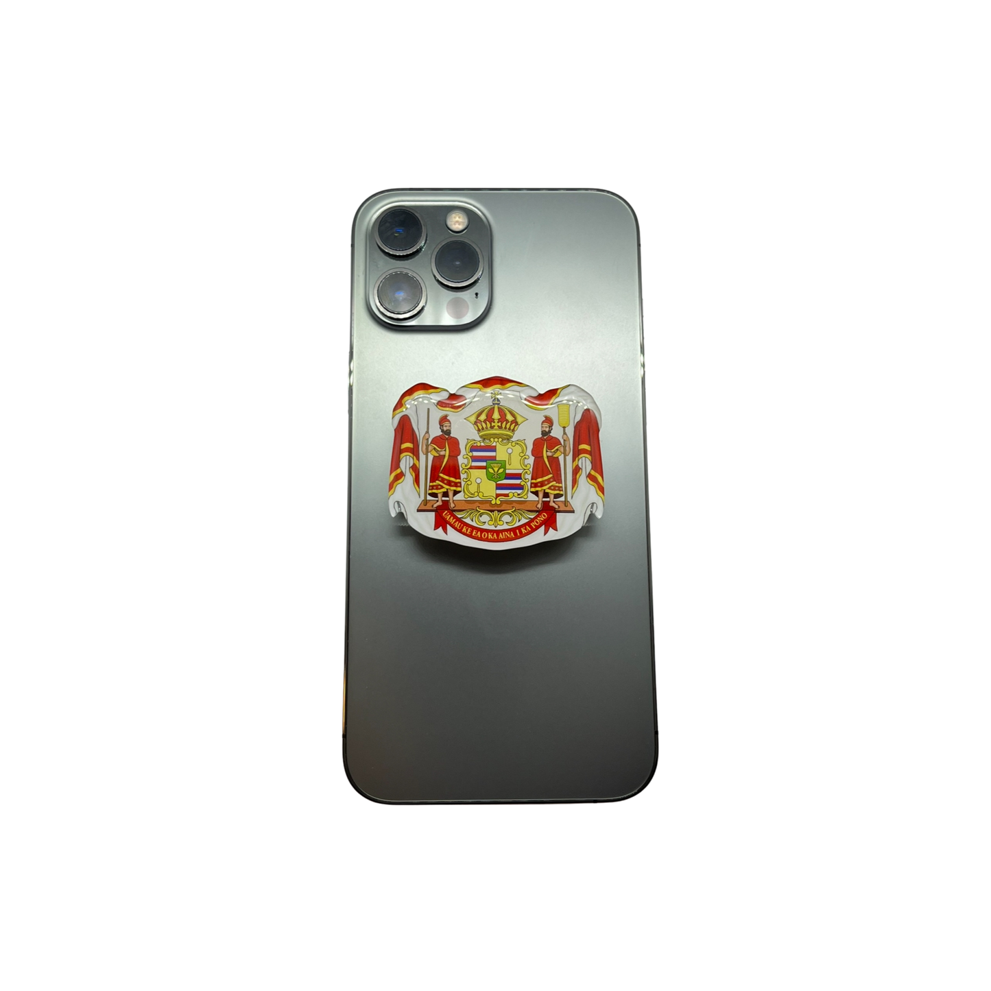 HAWAIIAN COAT OF ARMS PHONE GRIP OR BADGE HOLDER