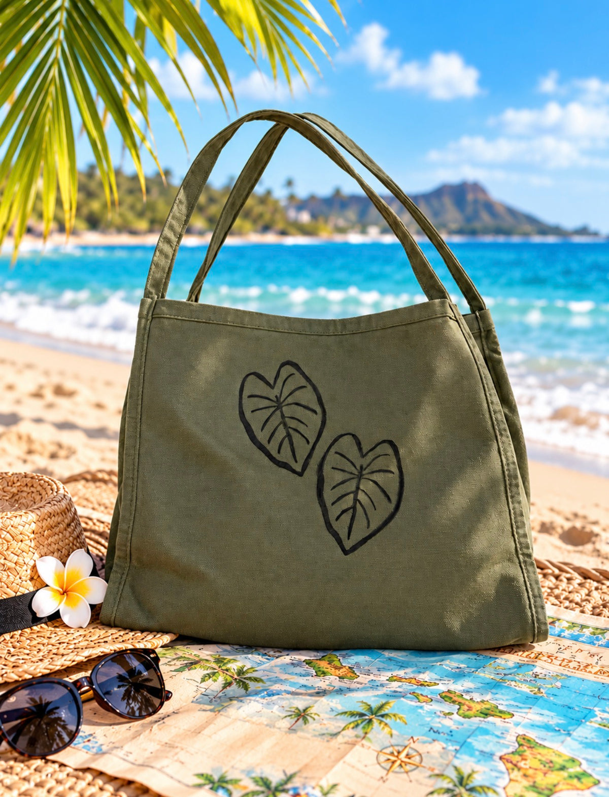 KALO OLIVE TOTE