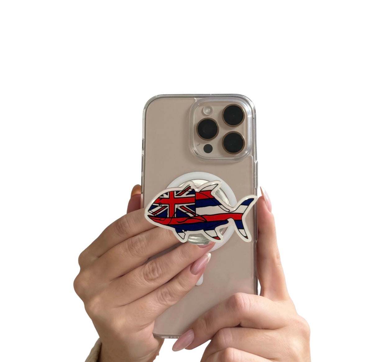 ULUA FISH PHONE GRIP OR ID BADGE HOLDER