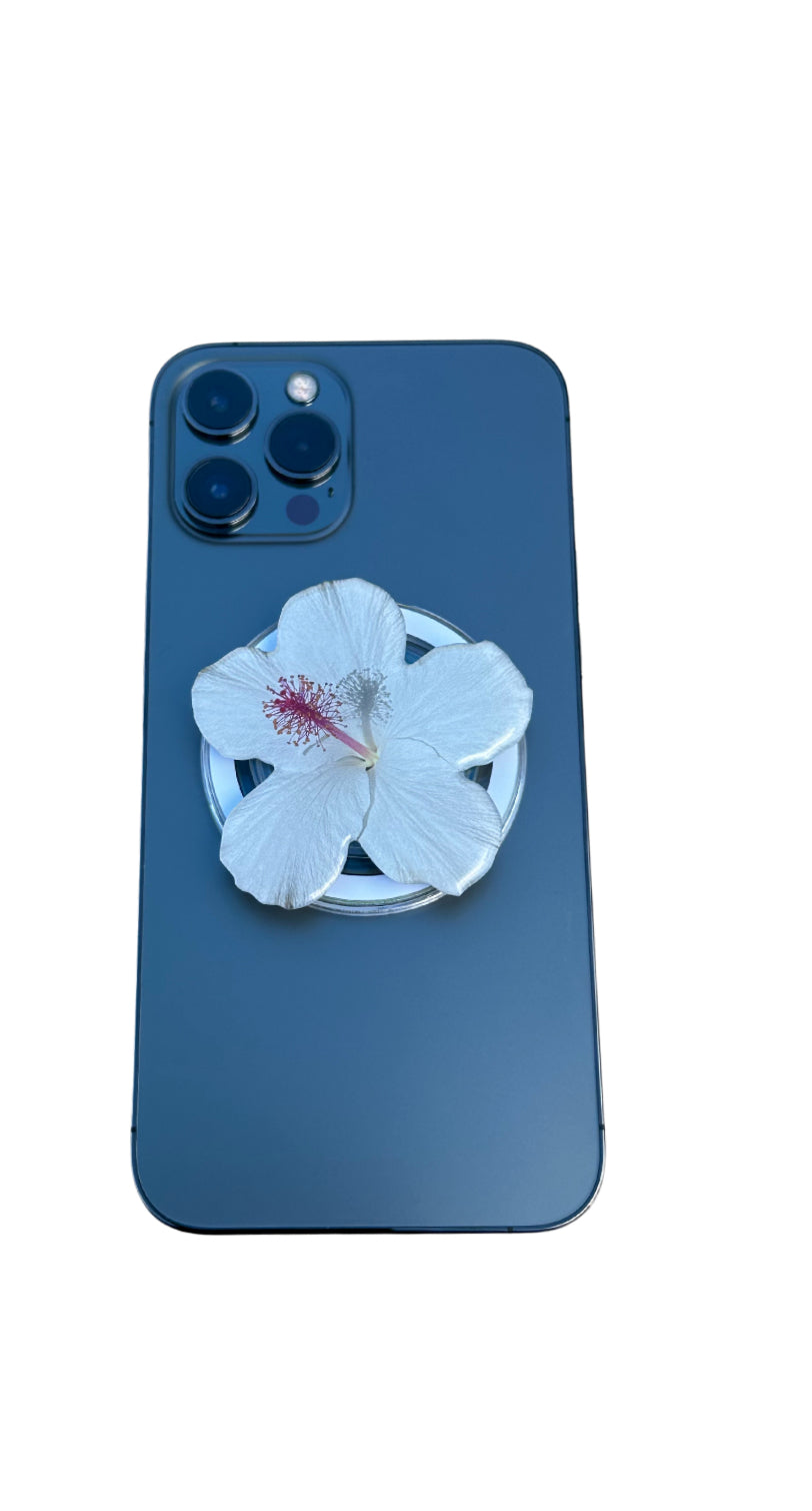 HIBISCUS PHONE GRIP IN ADHESIVE