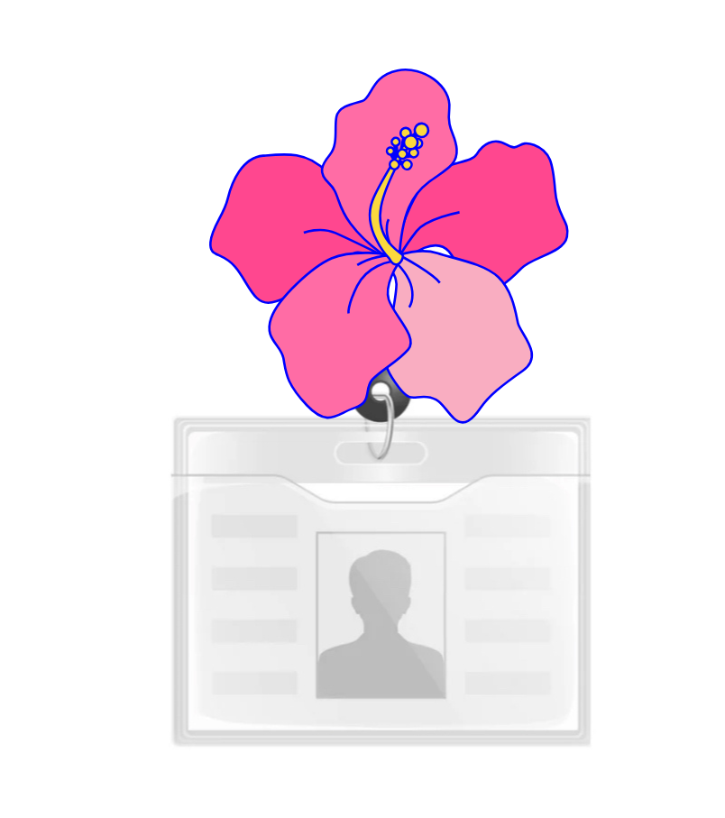 HIBISCUS PHONE GRIP OR BADGE HOLDER (COMES IN MORE COLORS)