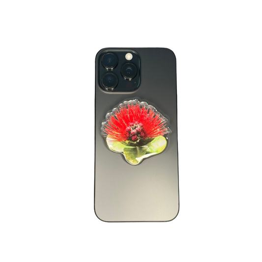 ‘Ōhi’a Lehua PHONE GRIP OR ID BADGE HOLDER