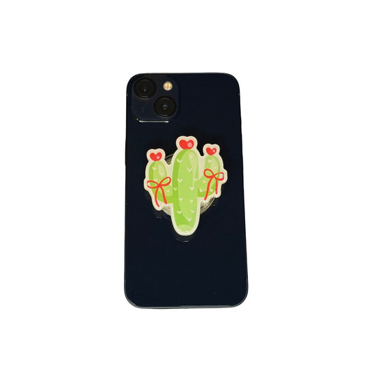 CACTUS PHONE GRIP OR ID BADGE HOLDER
