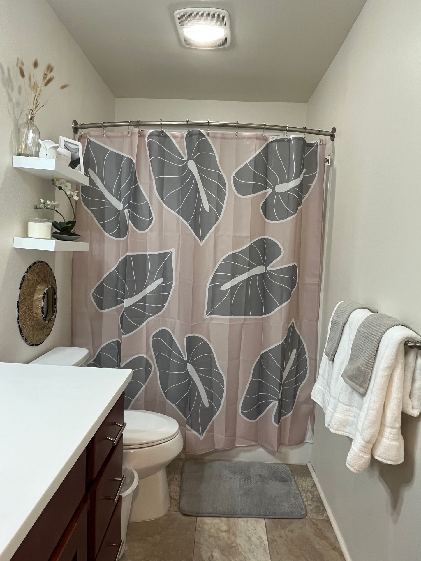 ANTHURIUM SHOWER CURTAIN ( COMES IN MORE COLORS )