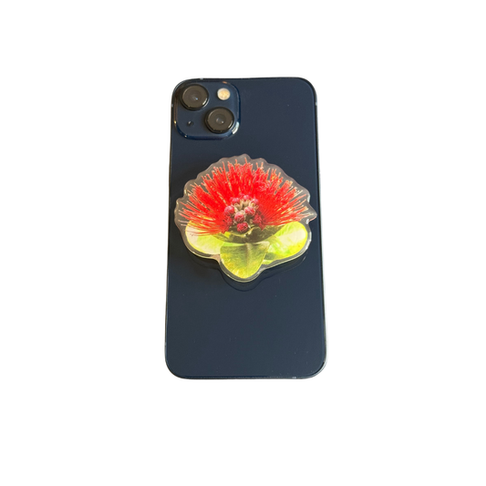 ‘Ōhi’a Lehua PHONE GRIP OR ID BADGE HOLDER