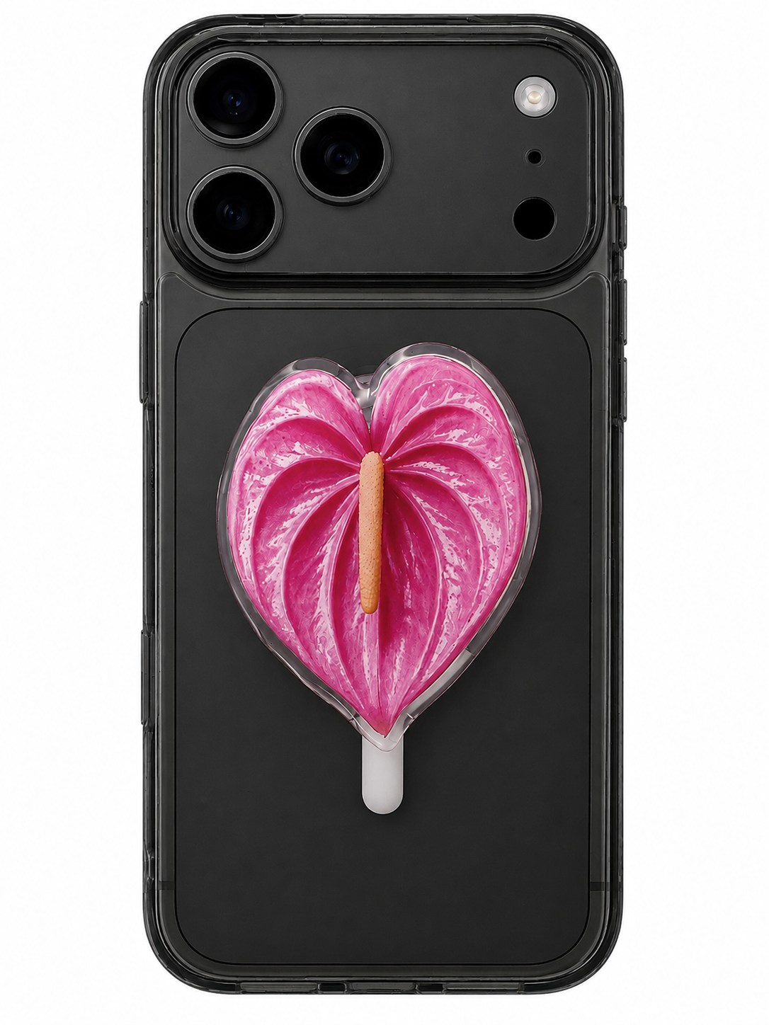 ANTHURIUM PHONE GRIP OR BADGE HOLDER ( COMES IN TWO COLORS)
