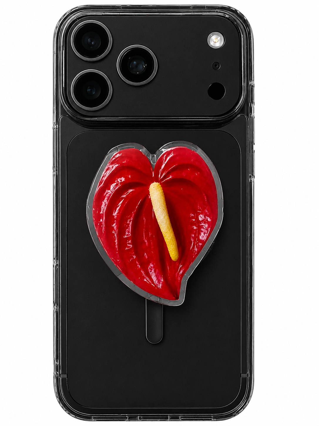ANTHURIUM PHONE GRIP OR BADGE HOLDER ( COMES IN TWO COLORS)