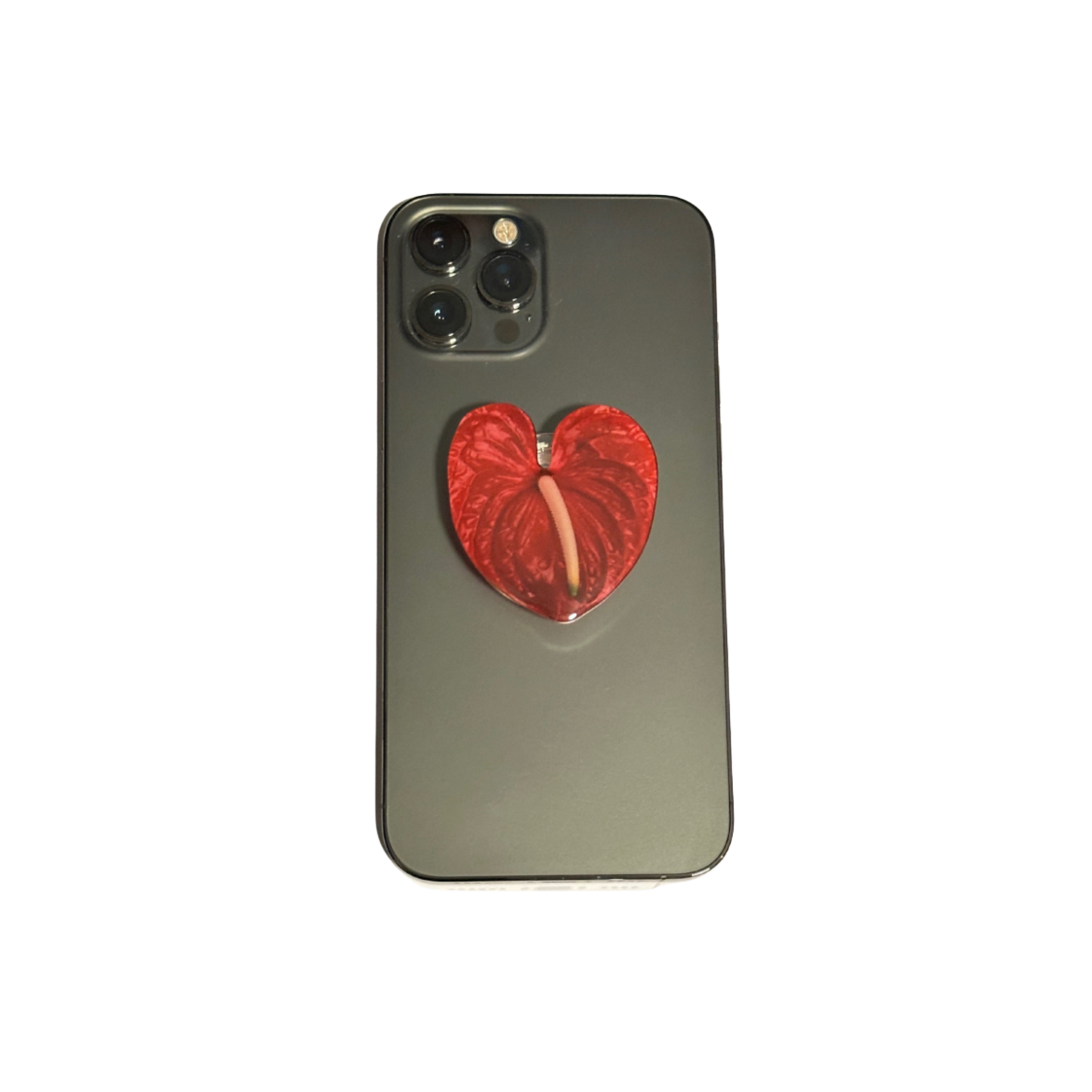 ANTHURIUM PHONE GRIP OR BADGE HOLDER ( COMES IN TWO COLORS)