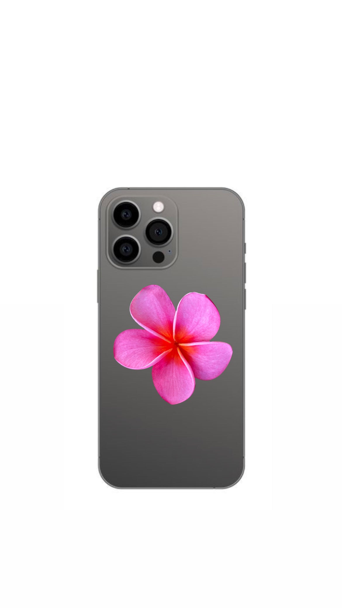 PLUMERIA PHONE GRIP OR BADGE HOLDER (COMES IN THREE COLORS)