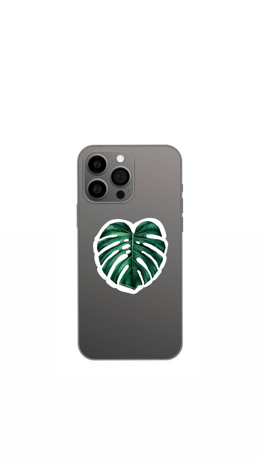 MONSTERA PHONE GRIP OR BADGE HOLDER (COMES IN TWO STYLES)